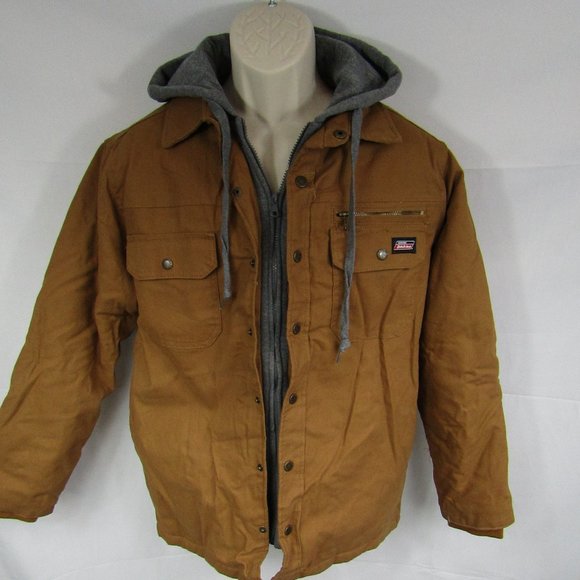 Dickies Other - Dickies Quilted Hooded Insulated Men's Duck Shirt Jacket - NEW - 34/36